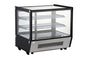Vitrine réfrigérée à poser service arrière avec double vitrage 4 portes coulissantes droites 120 L