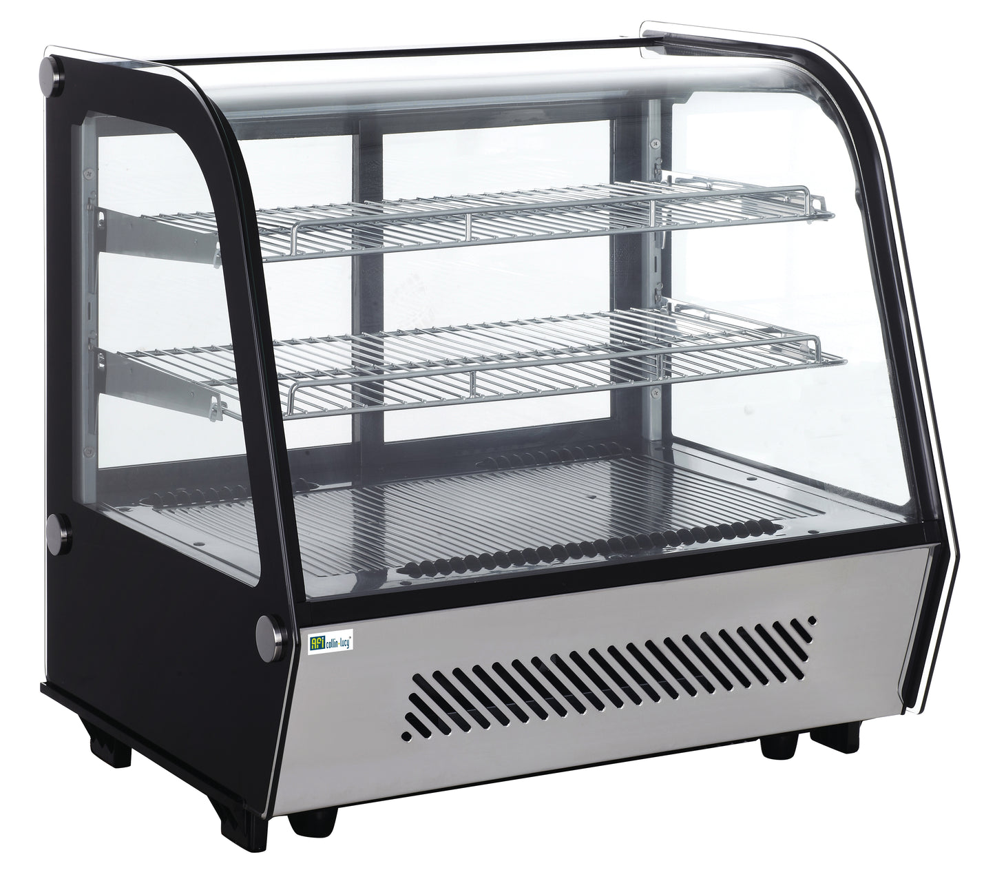 Vitrine réfrigérée à poser service arrière avec double vitrage 4 portes coulissantes bombées 120 L