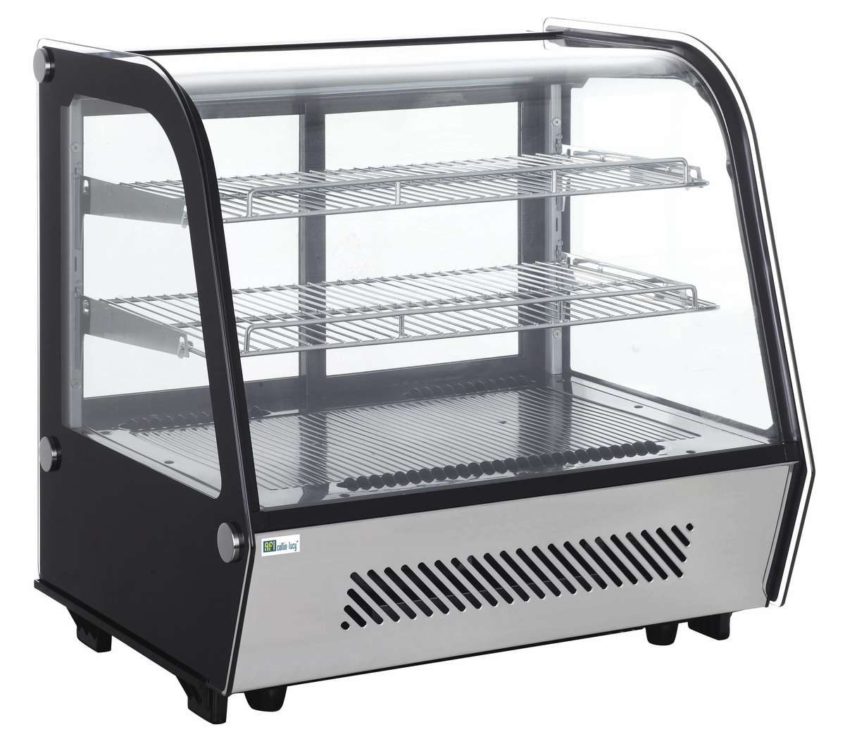 Vitrine réfrigérée à poser service arrière avec double vitrage 4 portes coulissantes bombées 160 L