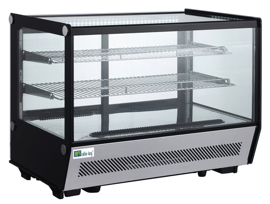 Vitrine réfrigérée à poser service arrière avec double vitrage 4 portes coulissantes droites 160 L