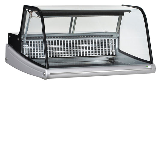 Vitrine réfrigérée à poser sans chariot pour 4 bacs GN 1/1 + 2 bacs GN 1/4