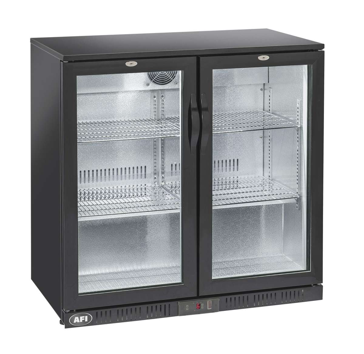 Arrière-bar réfrigéré 2 portes vitrées battantes