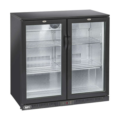 Arrière-bar réfrigéré 2 portes vitrées battantes