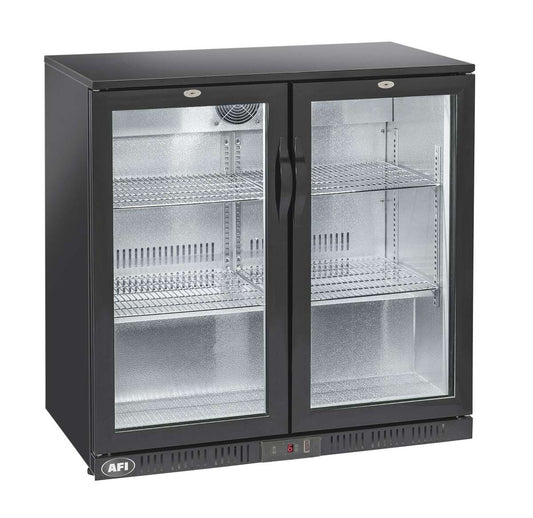 Arrière-bar réfrigéré 2 portes vitrées battantes