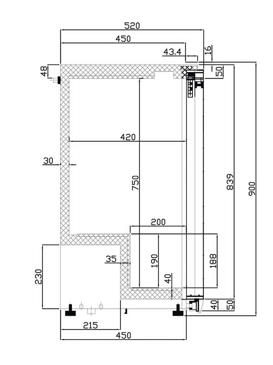 Arrière-bar réfrigéré 2 portes vitrées coulissantes