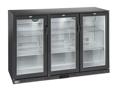 Arrière-bar réfrigéré 3 portes vitrées battantes