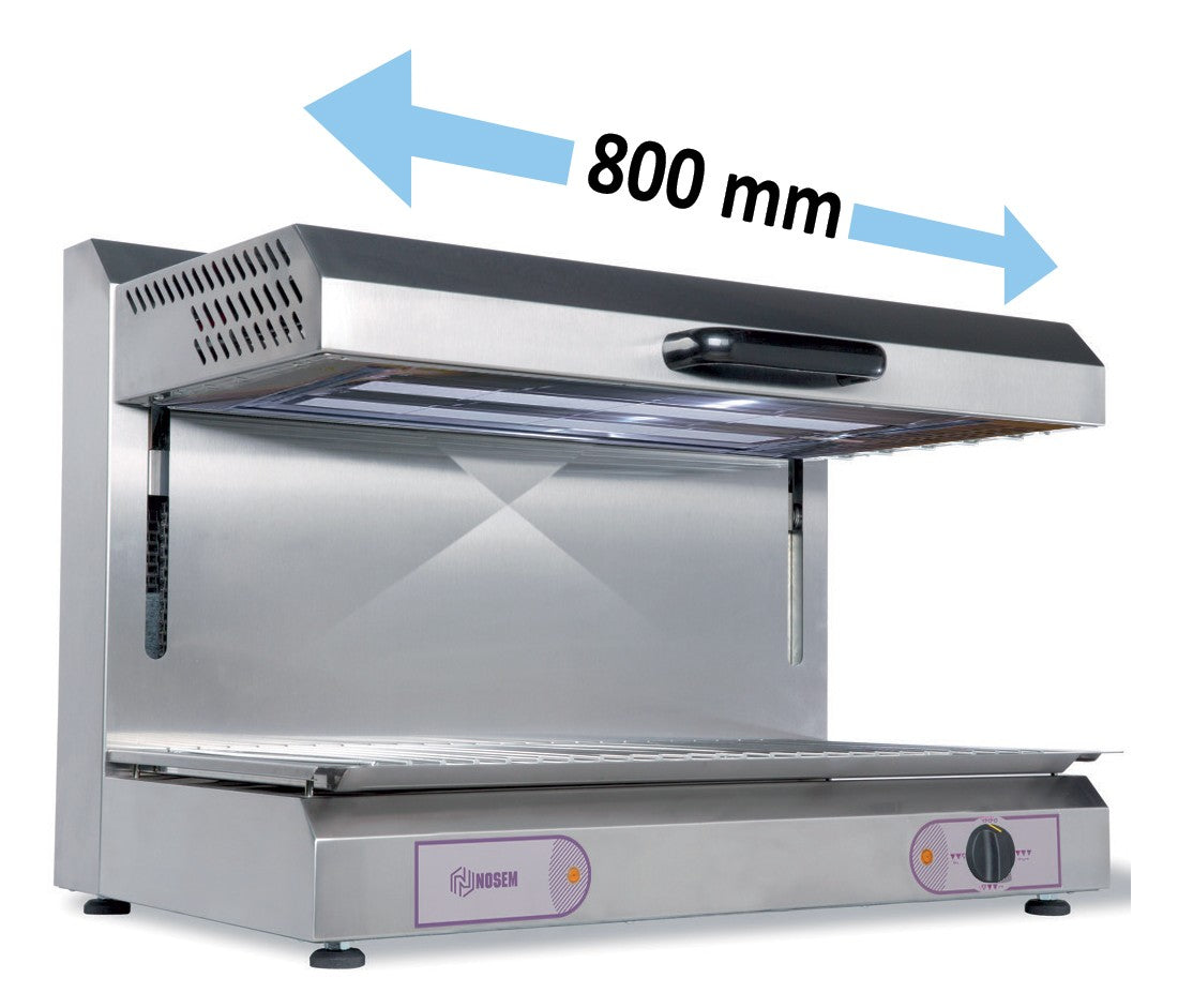 Salamandre électrique à plafond mobile - Grille 740 x 375 mm - S8M