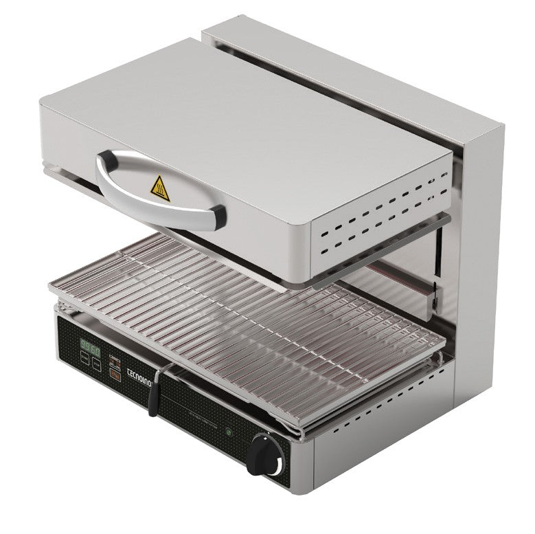 Salamandre électrique avec plaque vitrocéramique - TECNOINOX - QSE600CB