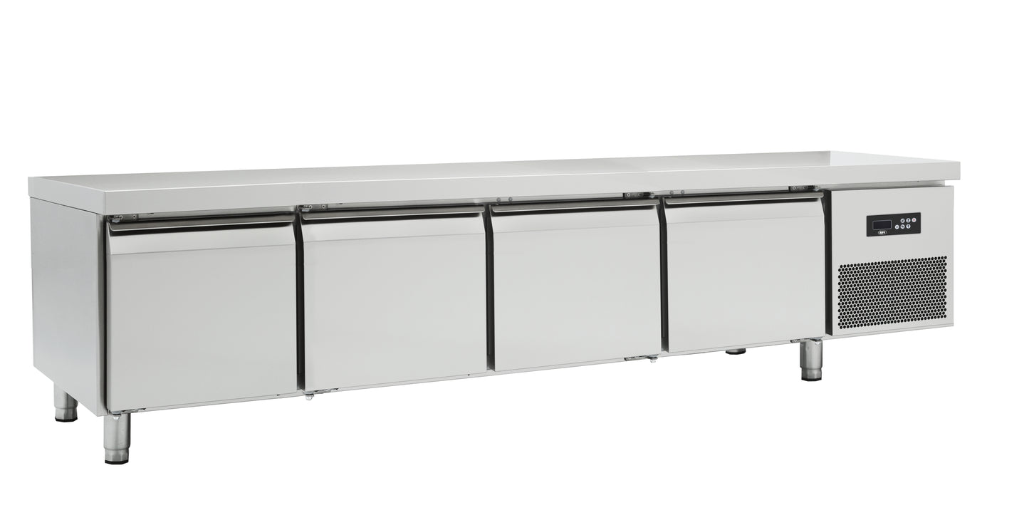 SOUBASSEMENT RÉFRIGÉRÉ POSITIF - 4 PORTES - PROF 700 MM