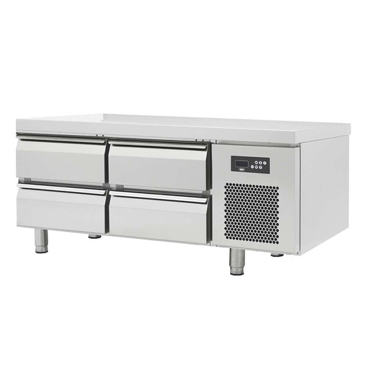 SOUBASSEMENT RÉFRIGÉRÉ POSITIF - 4 TIROIRS - PROF 600 MM