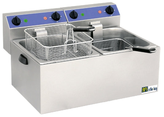 FRITEUSE DE TABLE ÉLECTRIQUE SANS VIDANGE - 2 X 8 L