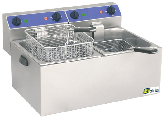 FRITEUSE DE TABLE ÉLECTRIQUE SANS VIDANGE - 2 X 8 L