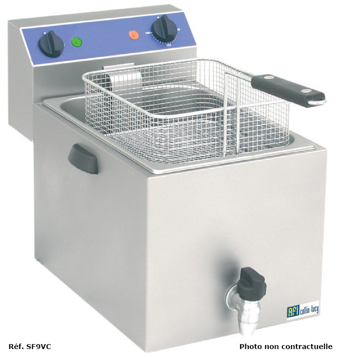 FRITEUSE DE TABLE ÉLECTRIQUE AVEC VIDANGE - SPÉCIALE SURGELÉS - 8 L