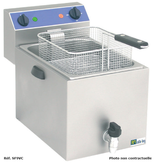 FRITEUSE DE TABLE ÉLECTRIQUE AVEC VIDANGE - SPÉCIALE SURGELÉS - 8 L