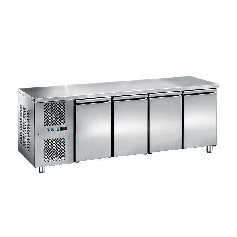 SOFRACOLD - Table réfrigérée positive GN 1/1 - 4 portes - Prof 700 mm - Groupe à gauche - TRG4PSD-GG