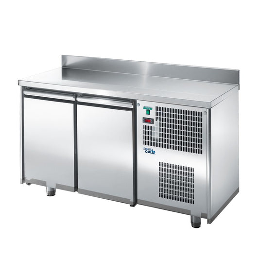 SOFRACOLD - Table snack positive avec dosseret - Prof. 600 - 2 portes - 200 L - TRS2P