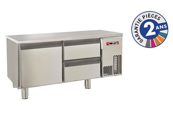 Soubassement réfrigéré positif - 2 tiroirs + 1 porte - 140 L - BR12CP02-2 - Baron