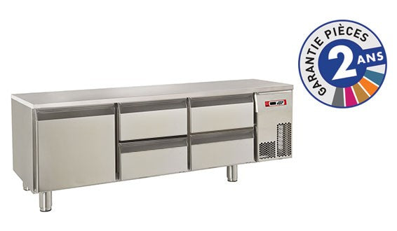 Soubassement réfrigéré positif - 4 tiroirs + 1 porte - 220 L - BR16CP03-2 - Baron