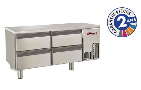 Soubassement réfrigéré positif - 4 tiroirs - 140 L - BR12CP03-2 - Baron