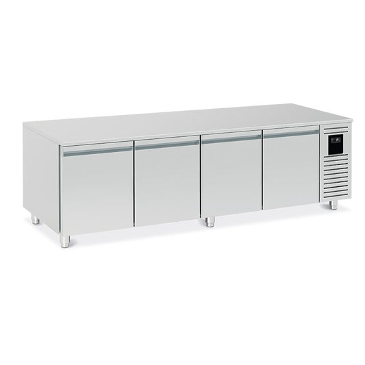 Soubassement réfrigéré positif avec 4 grands tiroirs - 260 L - BRU120-3 - Nosem
