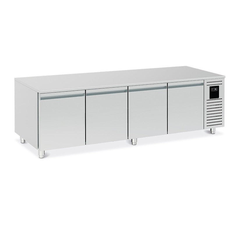 Soubassement réfrigéré positif avec 4 grands tiroirs - 260 L - BRU120-3 - Nosem