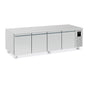 Soubassement réfrigéré positif avec 4 grands tiroirs - 260 L - BRU120-3 - Nosem
