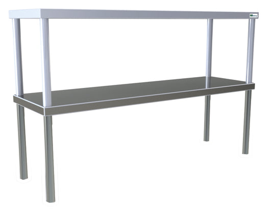 ÉTAGÈRE DE CHEF INOX - DOUBLE - LONG. 1200 MM
