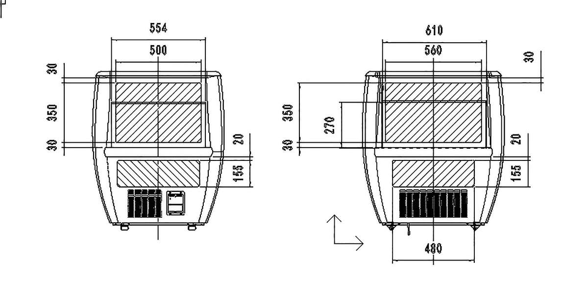 ILÔT RÉFRIGÉRÉ - LIBRE SERVICE - 87 L