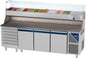 Table à pizza positive 0/+10°C - 606 L - 3 portes + 7 tiroirs - Prof. 800 - 600 x 400 - PZ8037T13-3 - Dalmec