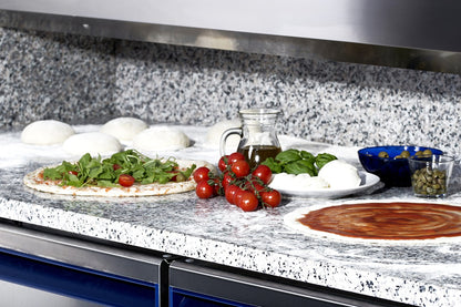 Table à pizza positive 0/+10°C - 606 L - 3 portes pleines - Prof. 800 - 600 x 400 - 7 tiroirs - PZ8037T14-3 - Dalmec