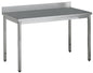 Table adossée inox profondeur 700 mm - Longueur 1000 mm - Sans étagère - TA710T