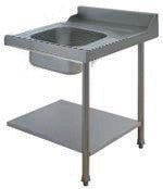 Table avec bac pour machines à capot panier 500 x 500 ou 600 x 500 - PAP707DV