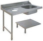 Table avec bac pour machines à capot panier 500 x 500 ou 600 x 500 - PAP712GVF