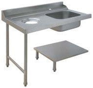 Table avec bac pour machines à capot panier 500 x 500 ou 600 x 500 - PAP712GVF