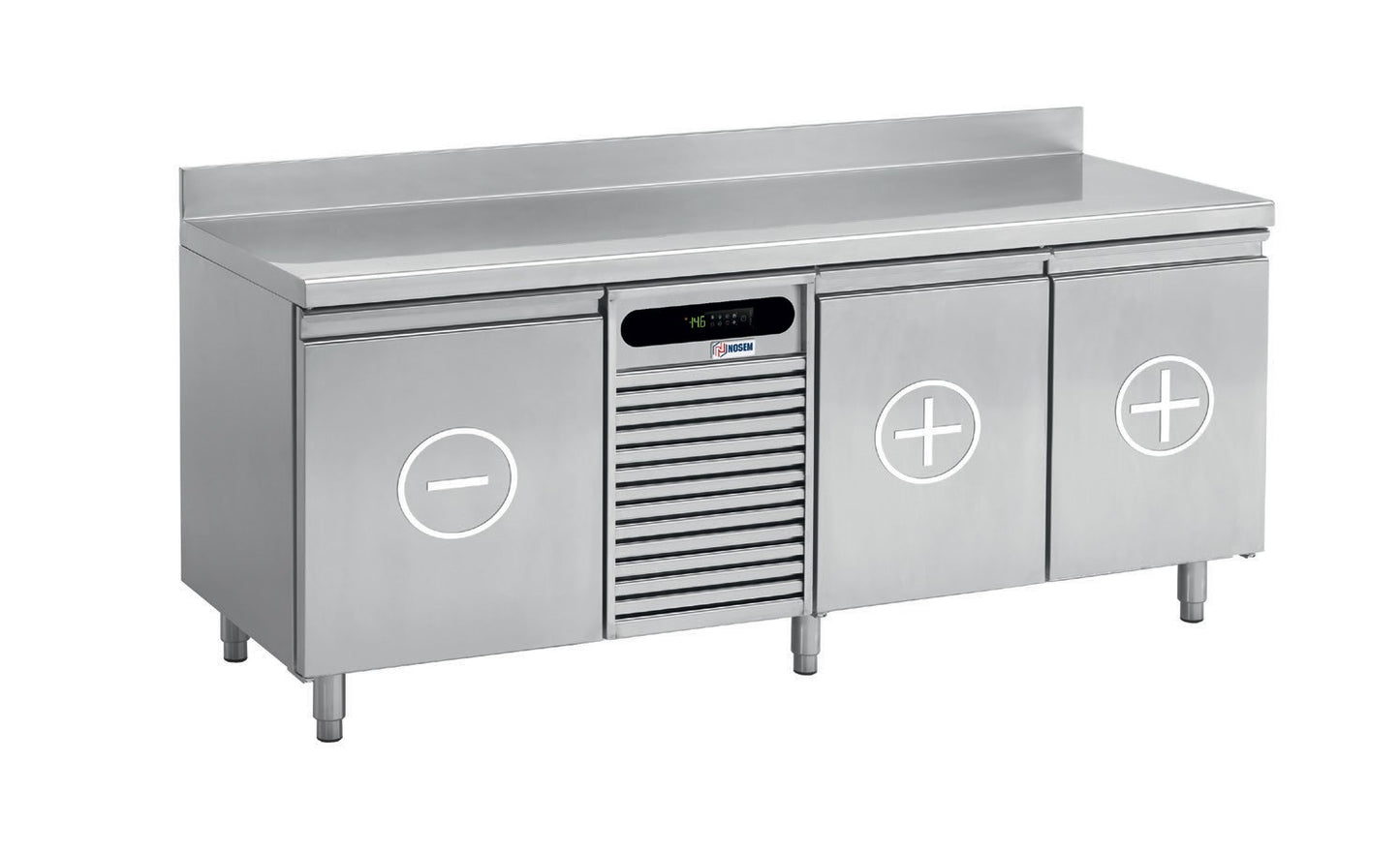 Table bi-température - 2 portes positives + 1 porte négative - 84 + 180 L - TR2P1N - Nosem