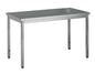 Table centrale inox profondeur 600 mm - Sans étagère - Longueur 1200 mm - TC612T