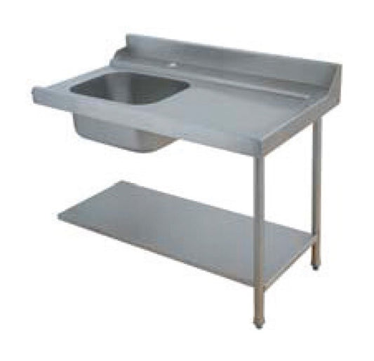 Table de prélavage pour machines à paniers 500 x 500 ou 600 x 500 - 80206L