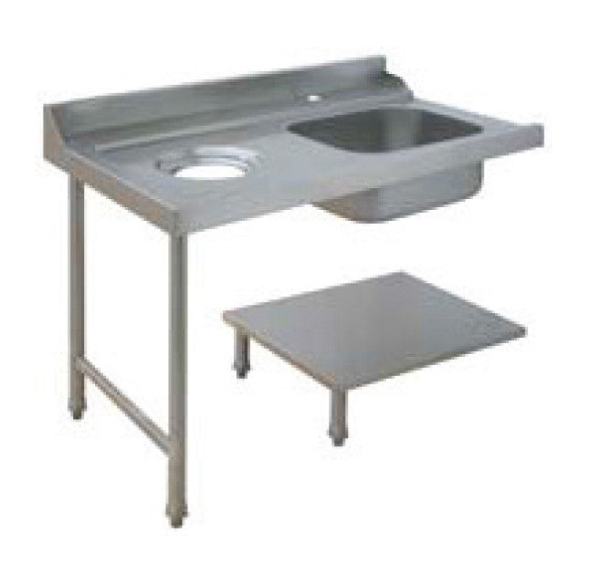 Table de prélavage pour machines à paniers 500 x 500 ou 600 x 500 - 80207