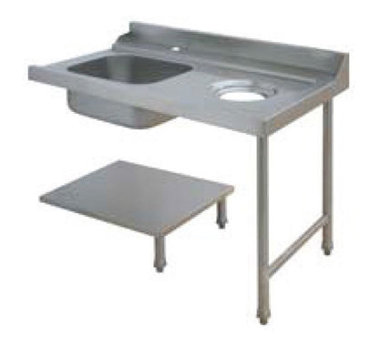 Table de prélavage pour machines à paniers 500 x 500 ou 600 x 500 - 80208