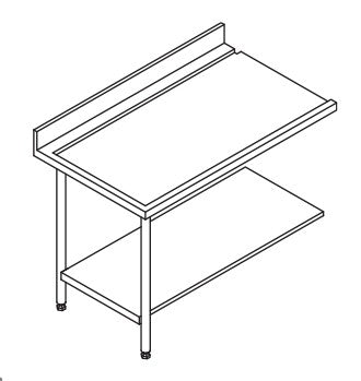 Table entrée/sortie pour machines à paniers 500 x 500 ou 600 x 500 - 80203