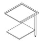 Table entrée/sortie pour machines à paniers 600 x 500 - Configuration en angle - 70206