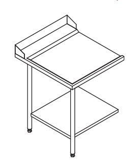 Table entrée/sortie pour machines à paniers 600 x 500 - Configuration en ligne - 70232