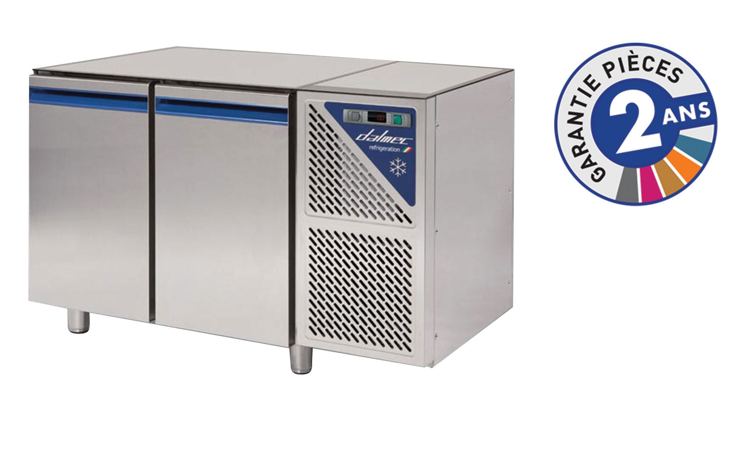 Table réfrigérée positive - 0/+10°C - 300 L - 2 portes - Sans dessus - Sans groupe logé -TG702SGSD-3 - Dalmec