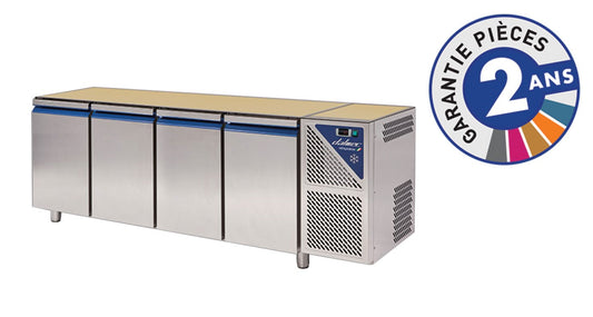 Table réfrigérée positive 0/+10°C - 630 L - 4 portes - Sans dessus - Sans groupe logé - TG704SGSD-3 - Dalmec