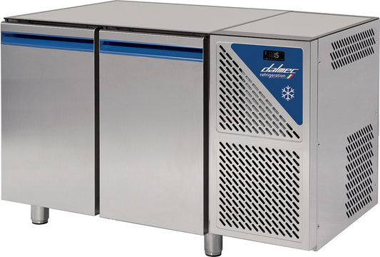 Table réfrigérée positive - Sans groupe - 396 L - 2 portes pleines - Prof. 800 - 600 x 400 - Sans dessus - TP802SGSD-3 - Dalmec
