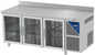Table réfrigérée vitrée positive - Sans groupe - 350 L - 3 portes - Prof. 600 - 430 x 325 - Avec dosseret - SN603SGV-3 - Dalmec