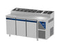 Table snack positive +4/+10°C - 606 L - 3 portes pleines - Prof. 800 - 600 x 400 - Sans couvercle - PS803-3 - Dalmec