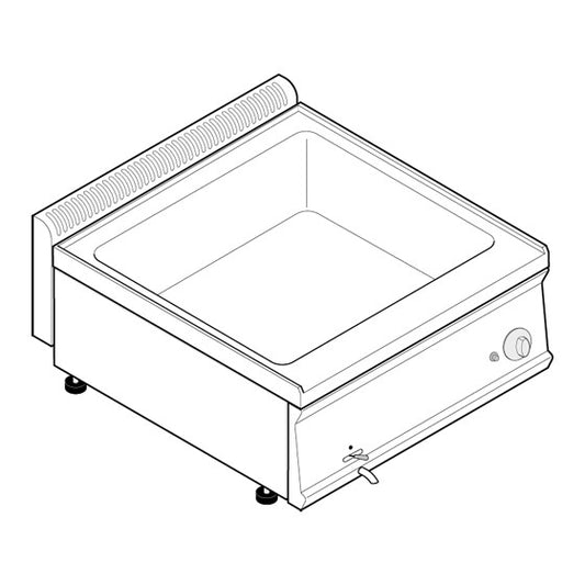Tecnoinox - Bain-marie GN2/1 gaz à poser - Gamme 700 - BM70G7