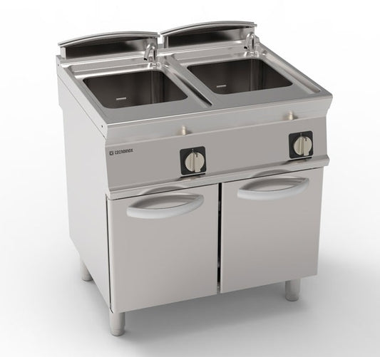 Tecnoinox - Cuiseur à pâtes électrique - 2 x 24 Litres - Commandes mécaniques - gamme 700 - CP8FE7