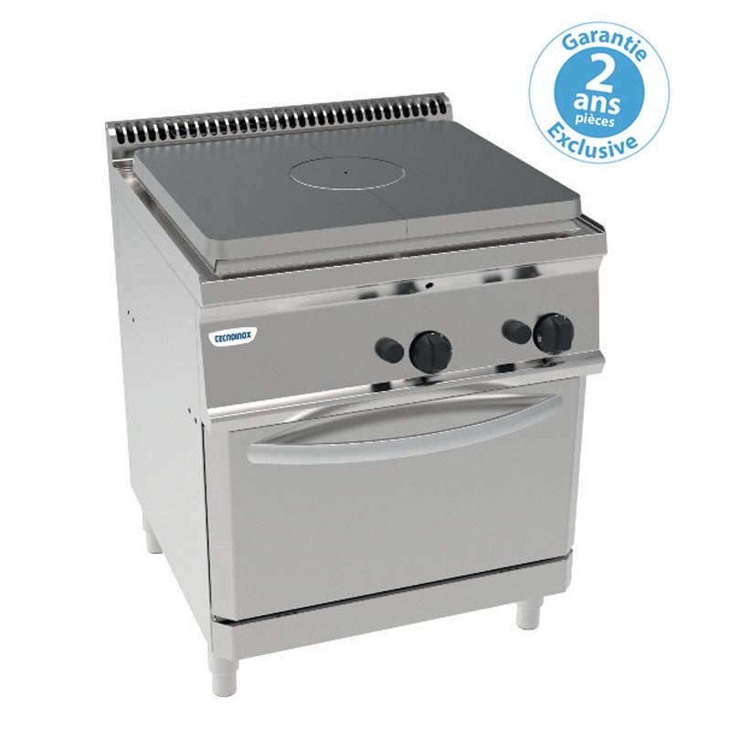 Tecnoinox - Fourneau dessus gaz sur four gaz - Plaque coup de feu - Gamme 700 - Modules 350 - PPF70GG7